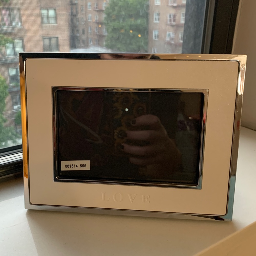 White Leather “Love” Picture Frame